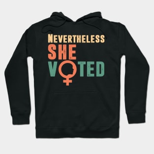 Nevertheless She Voted Vintage for Men Women Hoodie